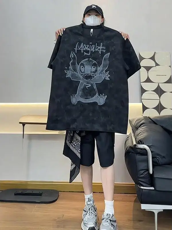 Tie Dye Print Stitchy T-Shirt Short Sleeve plus Size 300 Pounds Street Style Heavyweight Couple Top Casual Loose Fit Summer
Tie Dye Print Stitchy T-Shirt Short Sleeve plus Size 300 Pounds Street Style Heavyweight Couple Top Casual Loose Fit Summer