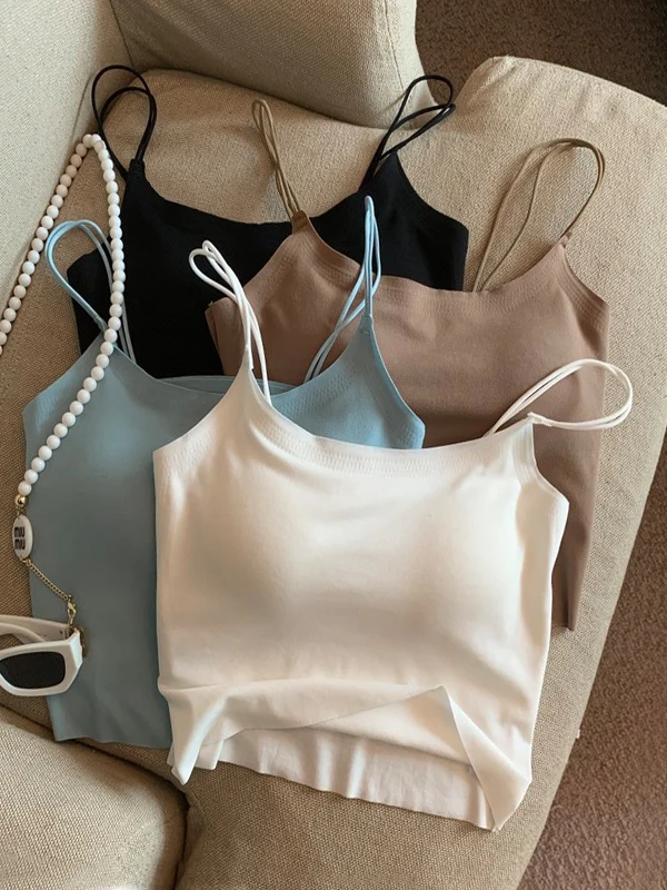 Sweet Style Integrated Vest Top Women's Fashion Small Tank Top with Chest Pad High Waist Straight Cut Summer Thin Fabric
Sweet Style Integrated Vest Top Women's Fashion Small Tank Top with Chest Pad High Waist Straight Cut Summer Thin Fabric