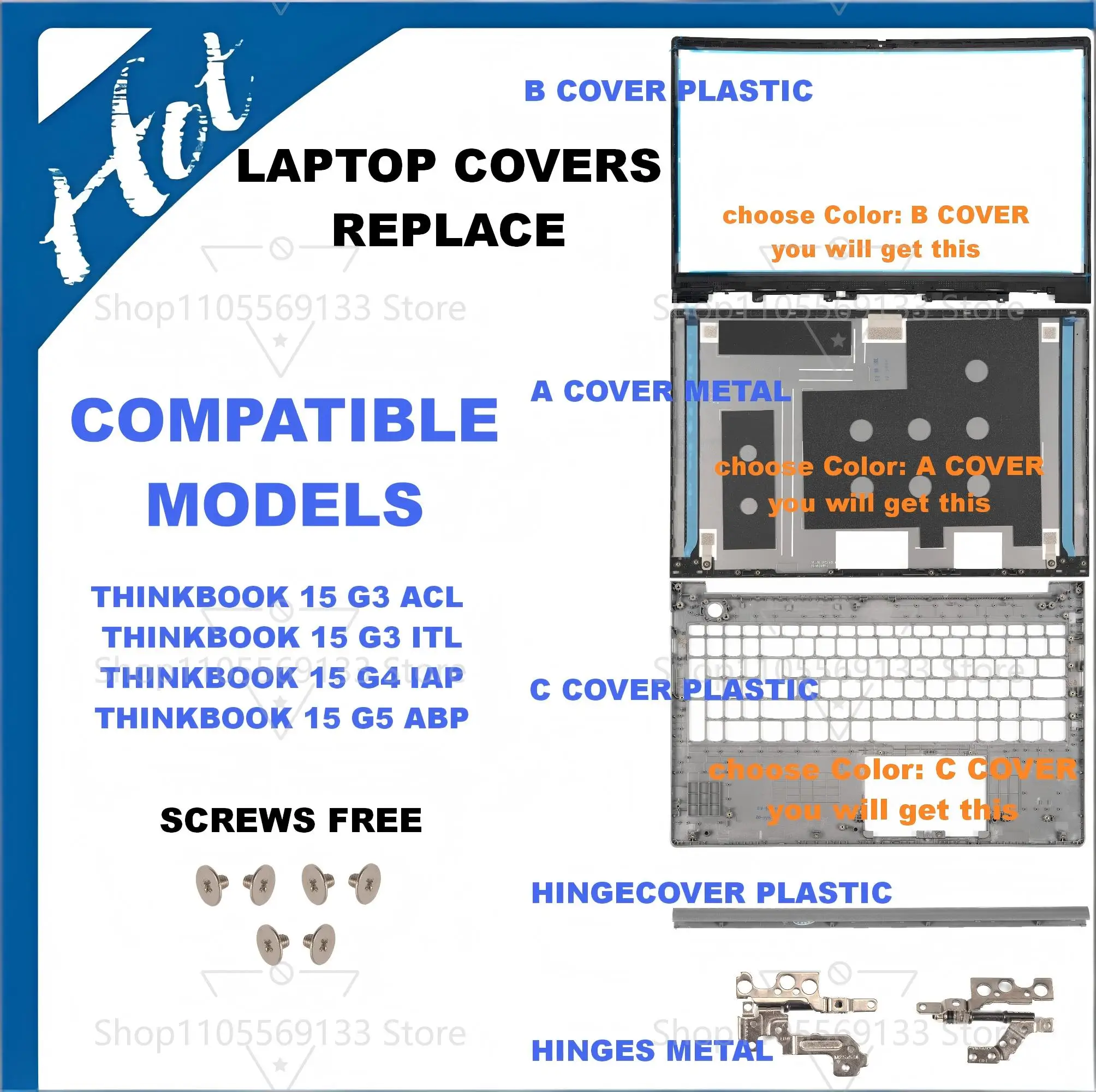Replace Parts For thinkbook 15 G4 IAP 15 G5 ABP thinkbook 15 G3 ACL 15 G3 ITL Back Cover Front Bezel lcd hinges laptop parts
Replace Parts For thinkbook 15 G4 IAP 15 G5 ABP thinkbook 15 G3 ACL 15 G3 ITL Back Cover Front Bezel lcd hinges laptop parts