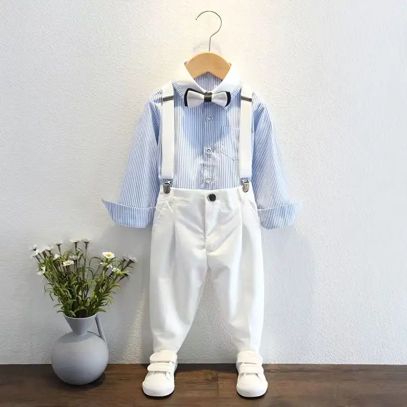 Костюм для мальчиков: белый, в британском стиле, весна-осень, новый фасон, с бретелями, для малышей
Костюм для мальчиков: белый, в британском стиле, весна-осень, новый фасон, с бретелями, для малышей