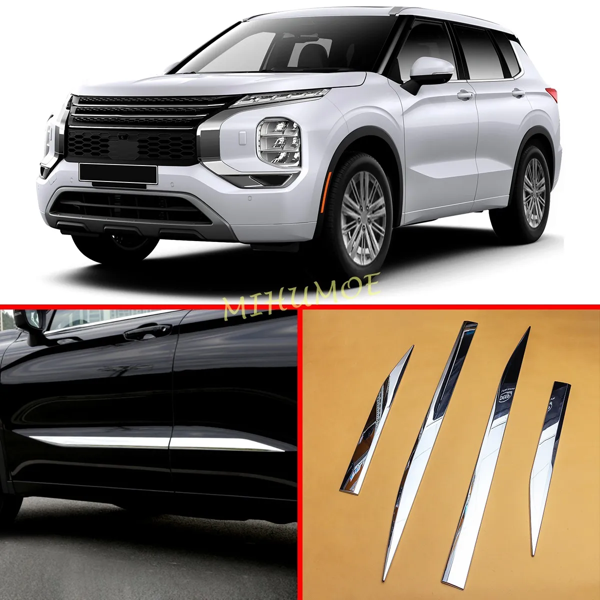 Glossy Chrome Car Door Body Side Skirts Molding Trims For Mitsubishi Outlander 2022 2023 2024 2025 4 pcs/set Auto Accessories
Glossy Chrome Car Door Body Side Skirts Molding Trims For Mitsubishi Outlander 2022 2023 2024 2025 4 pcs/set Auto Accessories