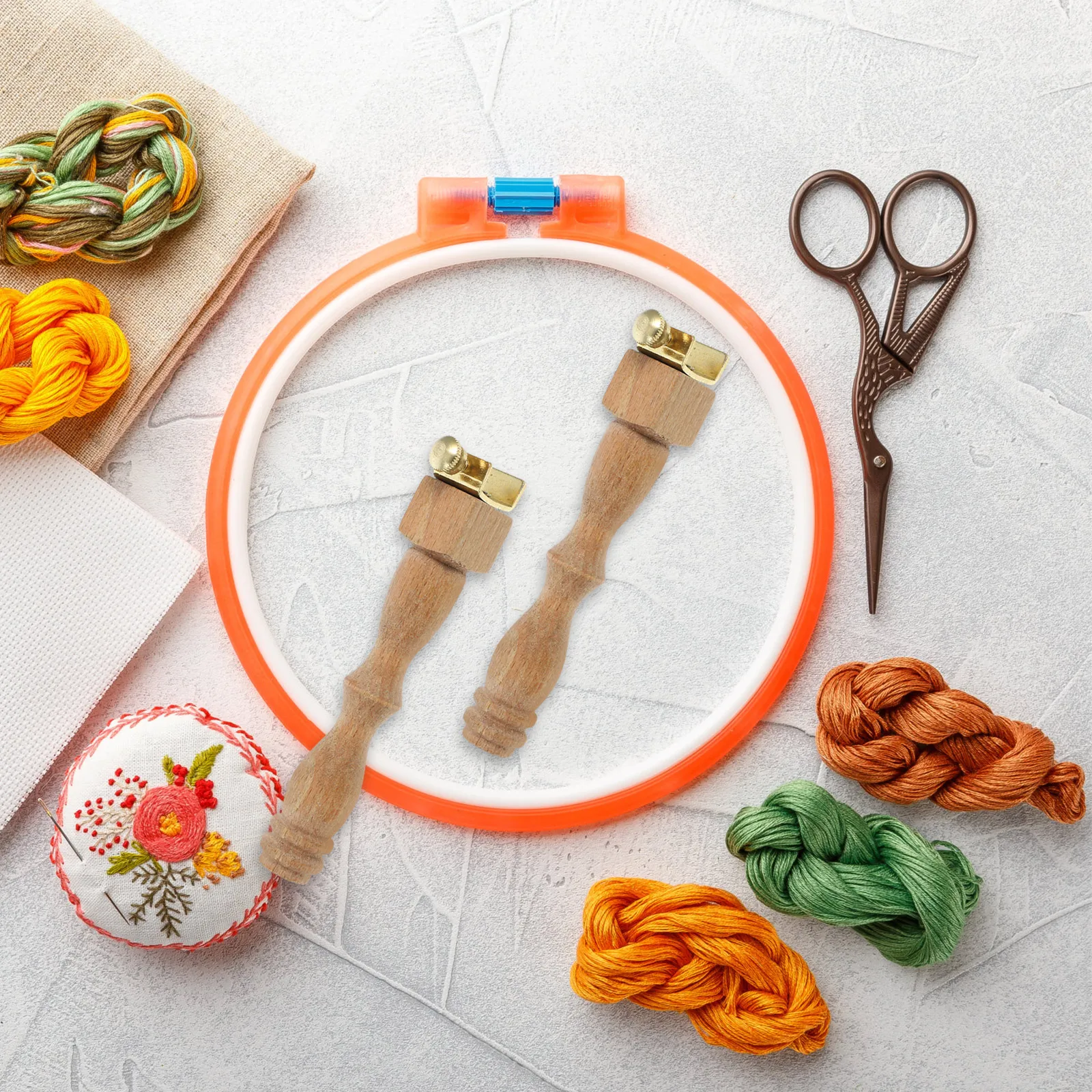 Embroidery Frame Heightening Tool Cross Stitch Support 3 Sets Wood Leg Brackets Durable Craftsmanship Fixing Nails Improve
Embroidery Frame Heightening Tool Cross Stitch Support 3 Sets Wood Leg Brackets Durable Craftsmanship Fixing Nails Improve