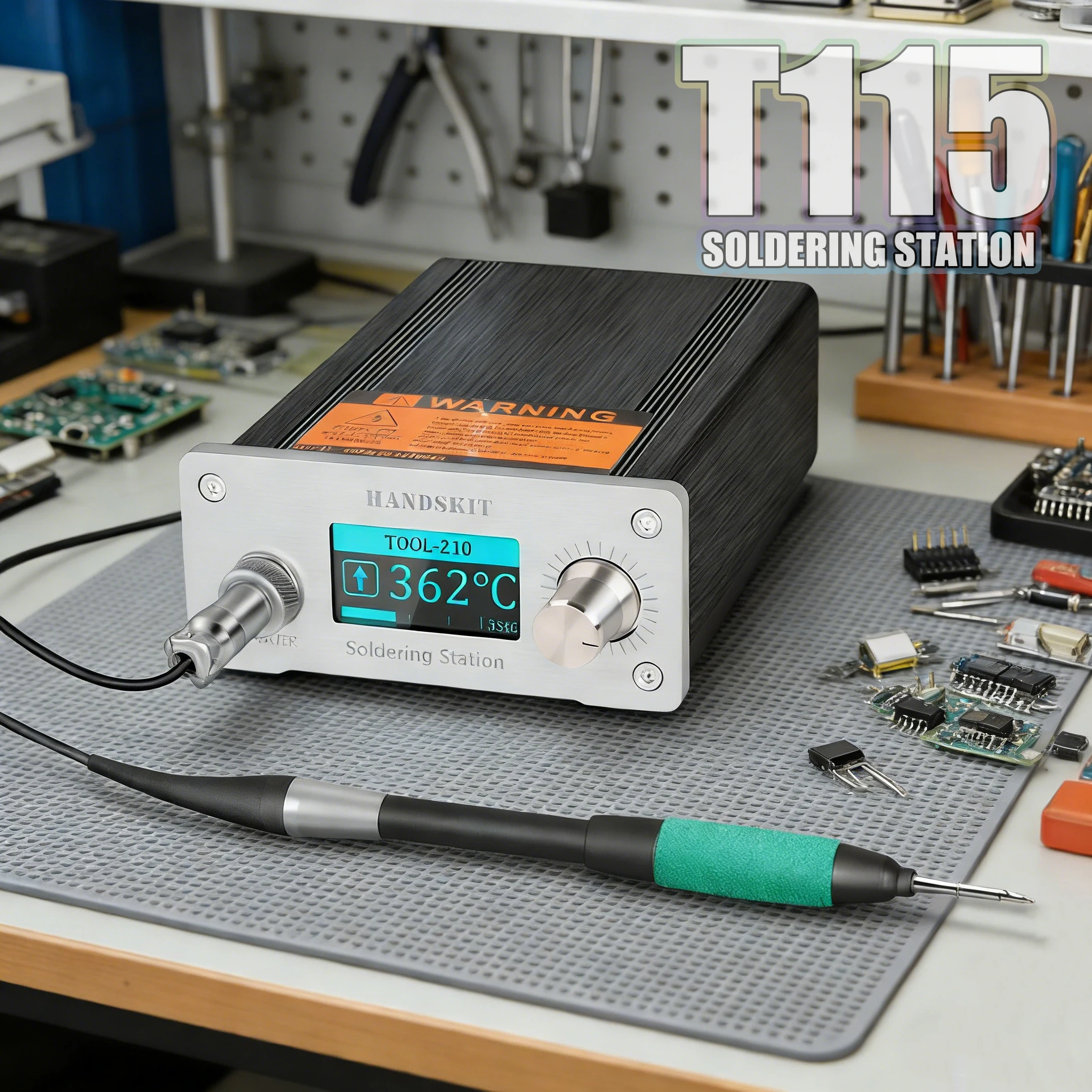 T115 Soldering Station Portable Mini Rework Station Compatible JBC 115 Tip 1-1.5s Quick Heating Micro Electronic Repair Welding
T115 Soldering Station Portable Mini Rework Station Compatible JBC 115 Tip 1-1.5s Quick Heating Micro Electronic Repair Welding
