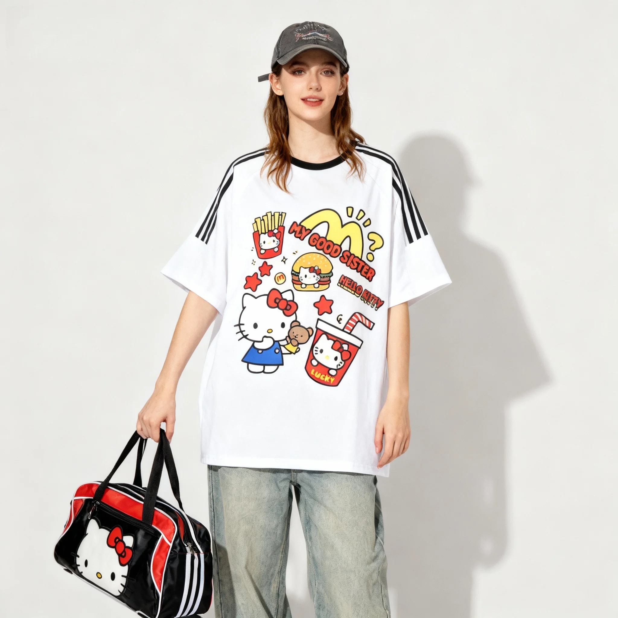 Sanrio Family Hello Kitty Series Shirt Sweet and Cool Street Summer T-shirt Oversized Adult Top New Style Maternity Wear
Sanrio Family Hello Kitty Series Shirt Sweet and Cool Street Summer T-shirt Oversized Adult Top New Style Maternity Wear