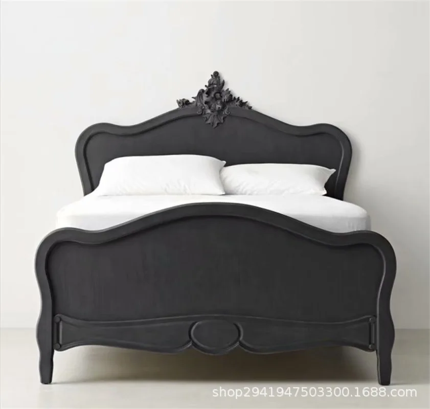 Solid wood oak bed white engraved 1.5 bedroom double bed
Solid wood oak bed white engraved 1.5 bedroom double bed