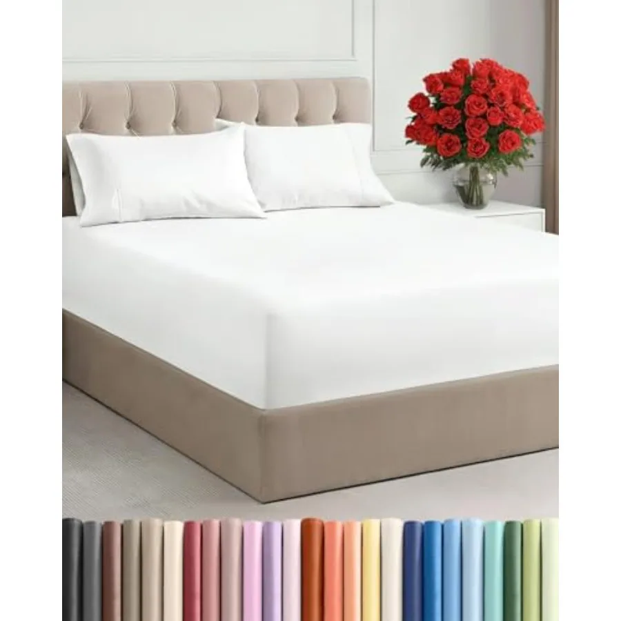 Extra Deep Pocket Size Sheet Set 4 Pcs Breathable and Cooling Bed Sheets Hotel Luxury Bedding with to inch Extra Deep Pockets U
Extra Deep Pocket Size Sheet Set 4 Pcs Breathable and Cooling Bed Sheets Hotel Luxury Bedding with to inch Extra Deep Pockets U