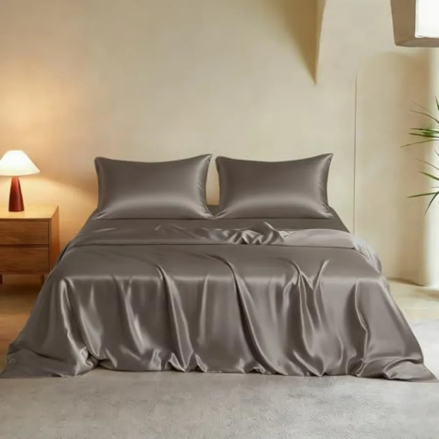 Luxury Queen Silk Duvet Cover Set 3 Pieces, Extra Soft, Breathable and Cooling Bedding Set, Machine Washable and Durable, 1 Duv
Luxury Queen Silk Duvet Cover Set 3 Pieces, Extra Soft, Breathable and Cooling Bedding Set, Machine Washable and Durable, 1 Duv