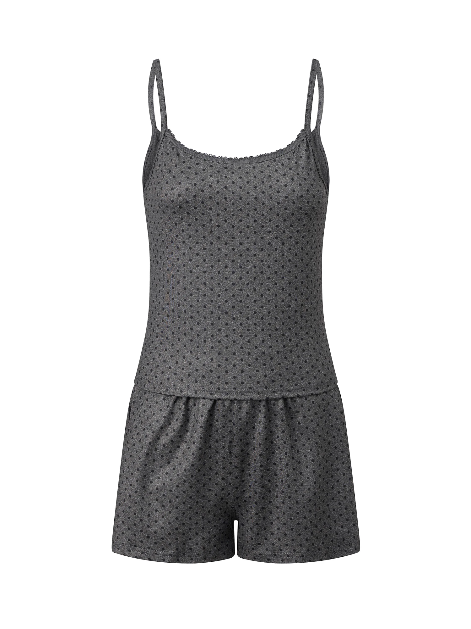 2Pcs Pajamas Sets for Women Summer Sleeveless Dot Print Cami Tops with Elastic Waist Shorts Loungewear
2Pcs Pajamas Sets for Women Summer Sleeveless Dot Print Cami Tops with Elastic Waist Shorts Loungewear