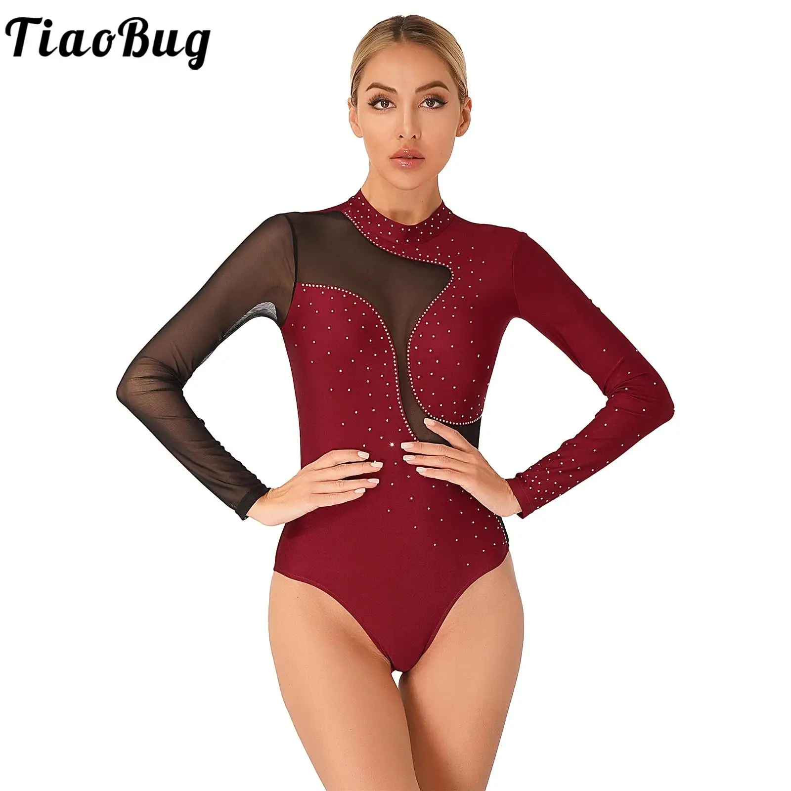 Women Gymnastics Leotard Shiny Rhinestone Ballerina Dance Costume Long Sleeve Figure Skating Athletics Bodysuit Jumpsuit Costume
Women Gymnastics Leotard Shiny Rhinestone Ballerina Dance Costume Long Sleeve Figure Skating Athletics Bodysuit Jumpsuit Costume