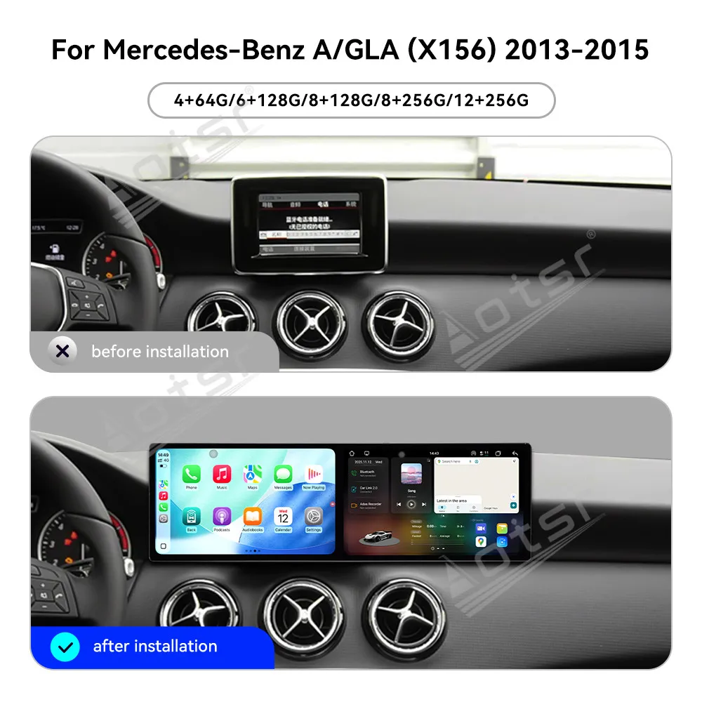 CarPlay Dual 9.1’’ Android 15 For Mercedes Benz A/GLA X156 2013-2015 Car Radio Car GPS Navigation Screen Multimedia Player
CarPlay Dual 9.1’’ Android 15 For Mercedes Benz A/GLA X156 2013-2015 Car Radio Car GPS Navigation Screen Multimedia Player