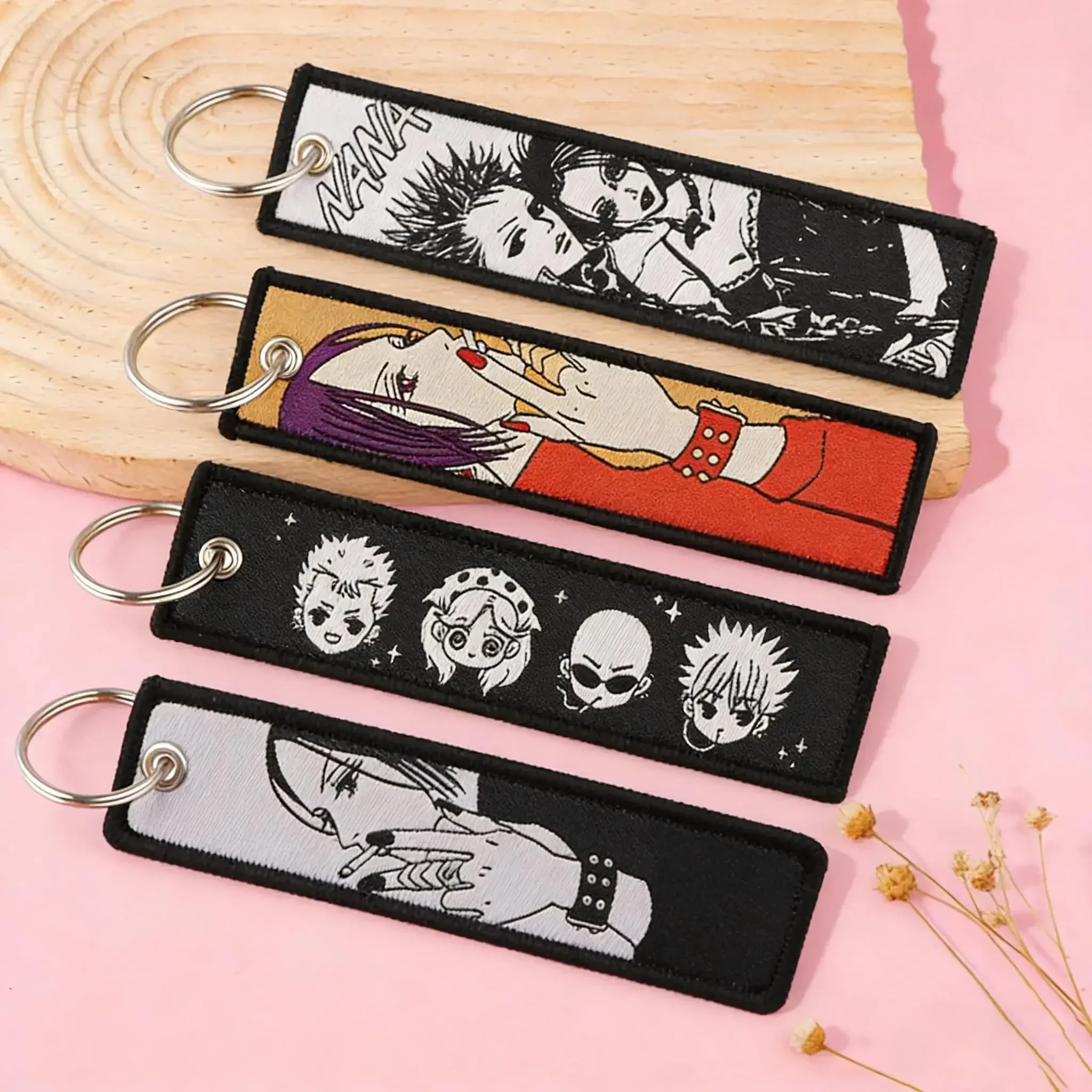 Retro Anime Embroidery Keychains Punk Fashion Key Fobs Cute Girl Key Tags Cars Keyring Cosplay Accessories Manga Fan Gift
Retro Anime Embroidery Keychains Punk Fashion Key Fobs Cute Girl Key Tags Cars Keyring Cosplay Accessories Manga Fan Gift