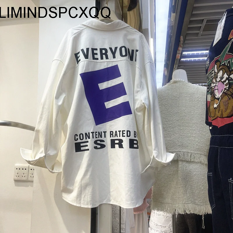 European Spring Fashion Loose Long Sleeve Denim Shirt Blusa Mujer Moda 2023 Clothes For Women Letter Printing
European Spring Fashion Loose Long Sleeve Denim Shirt Blusa Mujer Moda 2023 Clothes For Women Letter Printing