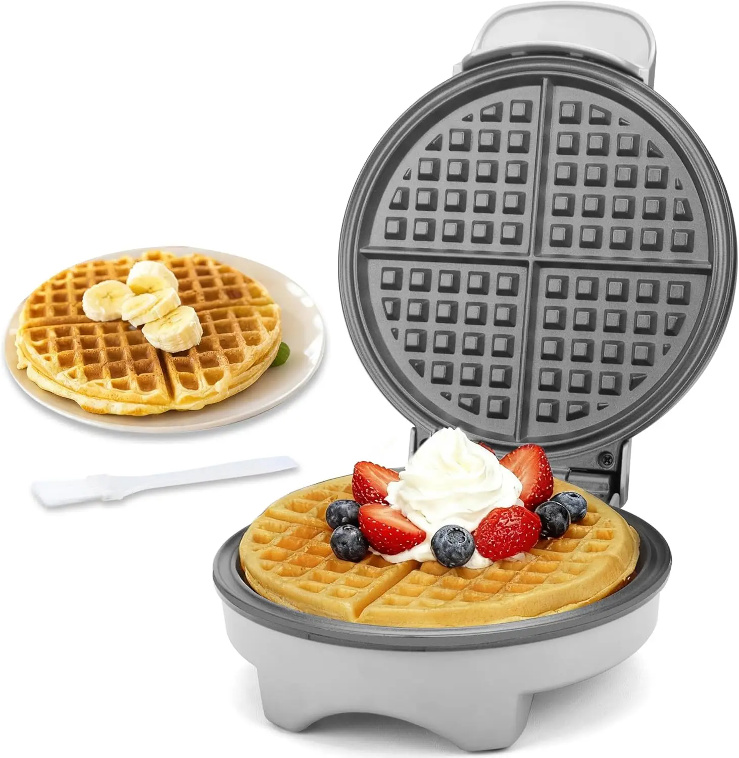 7 Inches Classic Waffle Maker Machine, Round Waffle Iron, Electric Waffle Maker with Non-stick Cooking Plates, Silver
7 Inches Classic Waffle Maker Machine, Round Waffle Iron, Electric Waffle Maker with Non-stick Cooking Plates, Silver