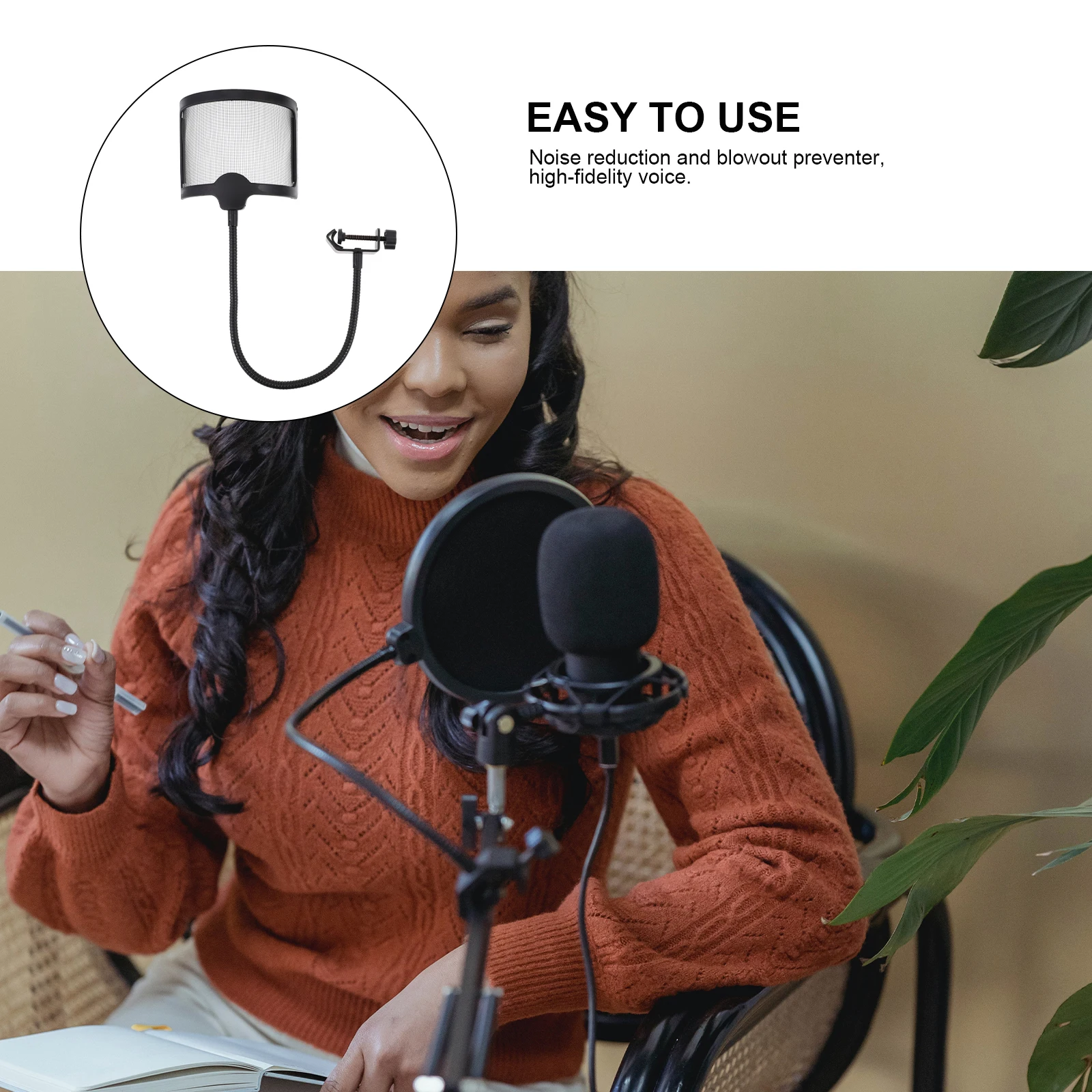 Double Layer Microphone Wind Screen Filter Metal Net Studio Recording Equipment Audio Video Accessory
Double Layer Microphone Wind Screen Filter Metal Net Studio Recording Equipment Audio Video Accessory