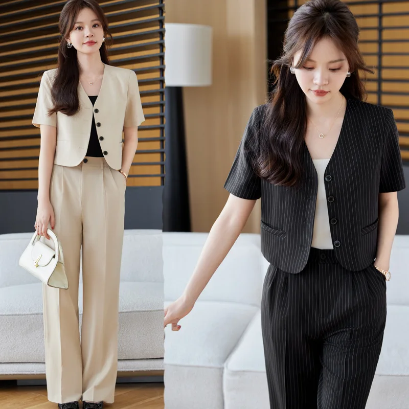 Women's Two-Piece Suit2024New Short Sleeve Women's Suit Temperament Leisure Suit
Women's Two-Piece Suit2024New Short Sleeve Women's Suit Temperament Leisure Suit