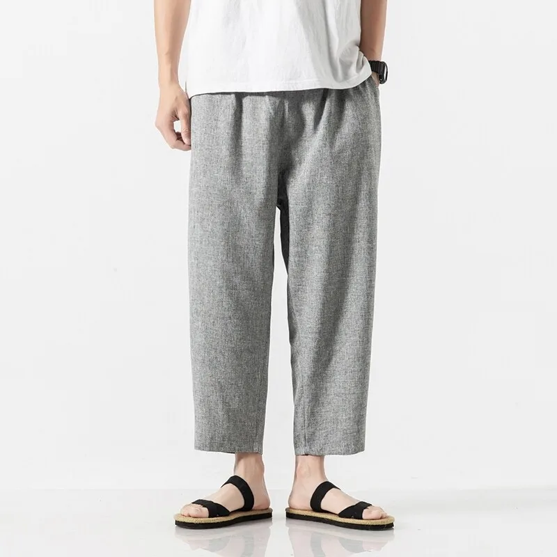 Men Cotton Linen Cropped Pants Summer Solid Casual Elastic Waistband Lightweight Straight Leg Pants Loose Oversize Men Clothing
Men Cotton Linen Cropped Pants Summer Solid Casual Elastic Waistband Lightweight Straight Leg Pants Loose Oversize Men Clothing