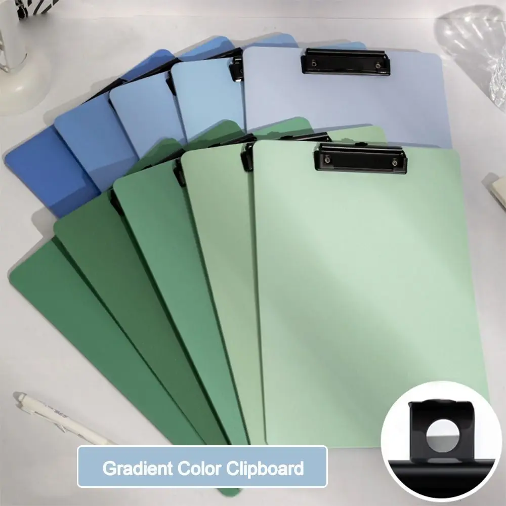 Hanging Gradient Color Clipboard Thicken Drawing Writing Signing A4 File Board Clamp Student School Office
Hanging Gradient Color Clipboard Thicken Drawing Writing Signing A4 File Board Clamp Student School Office