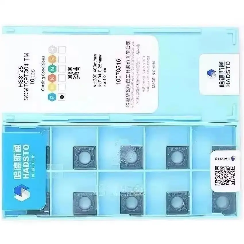 SCMT09T304-TM HS8125 SCMT32.51 HADSTO CNC blade carbide inserts Turning inserts turning tools For Steel 10pcs/box
SCMT09T304-TM HS8125 SCMT32.51 HADSTO CNC blade carbide inserts Turning inserts turning tools For Steel 10pcs/box