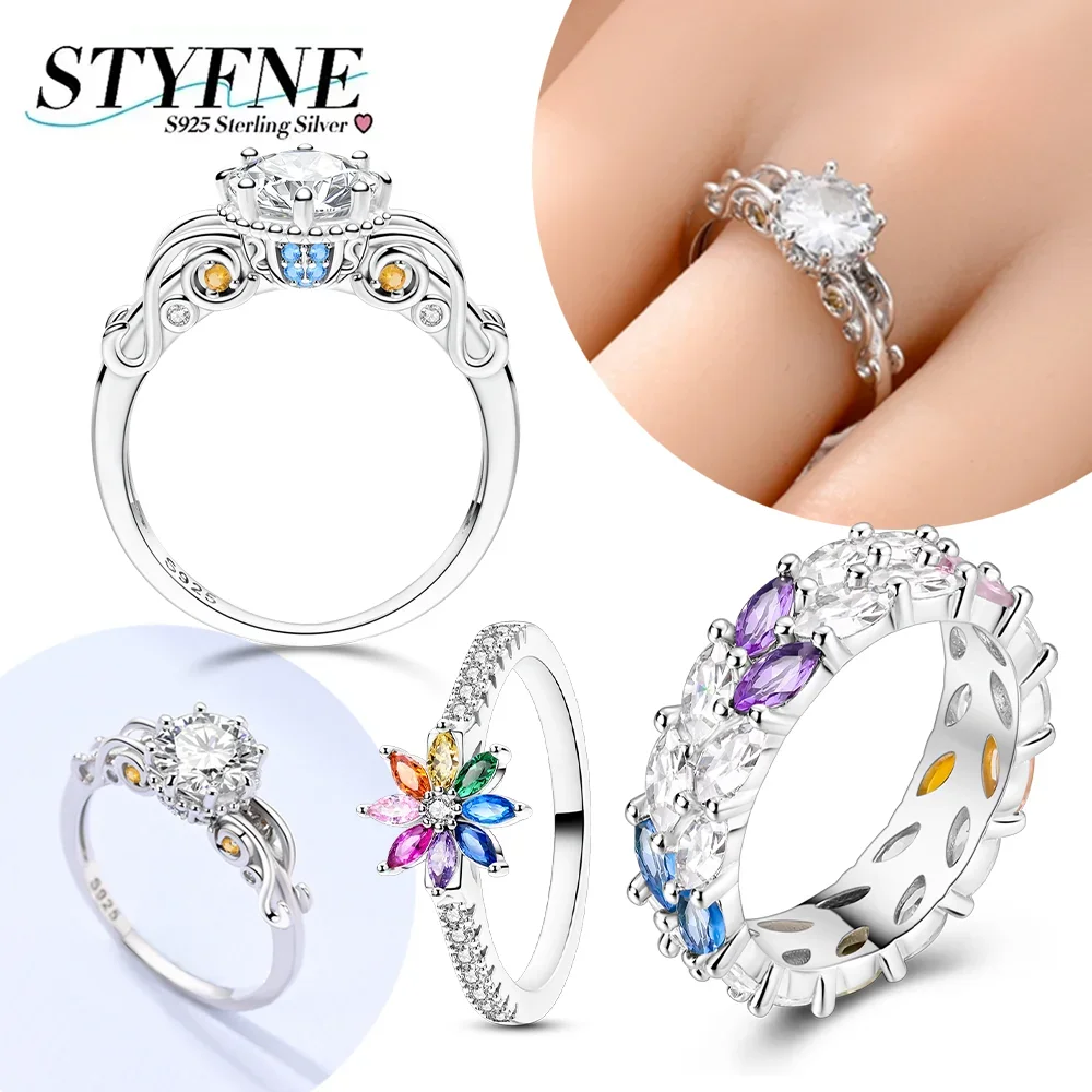 925 Sterling Silver Rings Sparking Colorful Zirconium Pumpkin Wagon Original Ring for Women Jewelry Gift Can Daily Matching
925 Sterling Silver Rings Sparking Colorful Zirconium Pumpkin Wagon Original Ring for Women Jewelry Gift Can Daily Matching