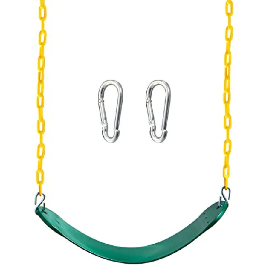 Heavy Duty Swing Seat Color with 66" Chain, Swing Set Accessories Replacement with Snap Hooks for Outdoor Play Playground
Heavy Duty Swing Seat Color with 66" Chain, Swing Set Accessories Replacement with Snap Hooks for Outdoor Play Playground
