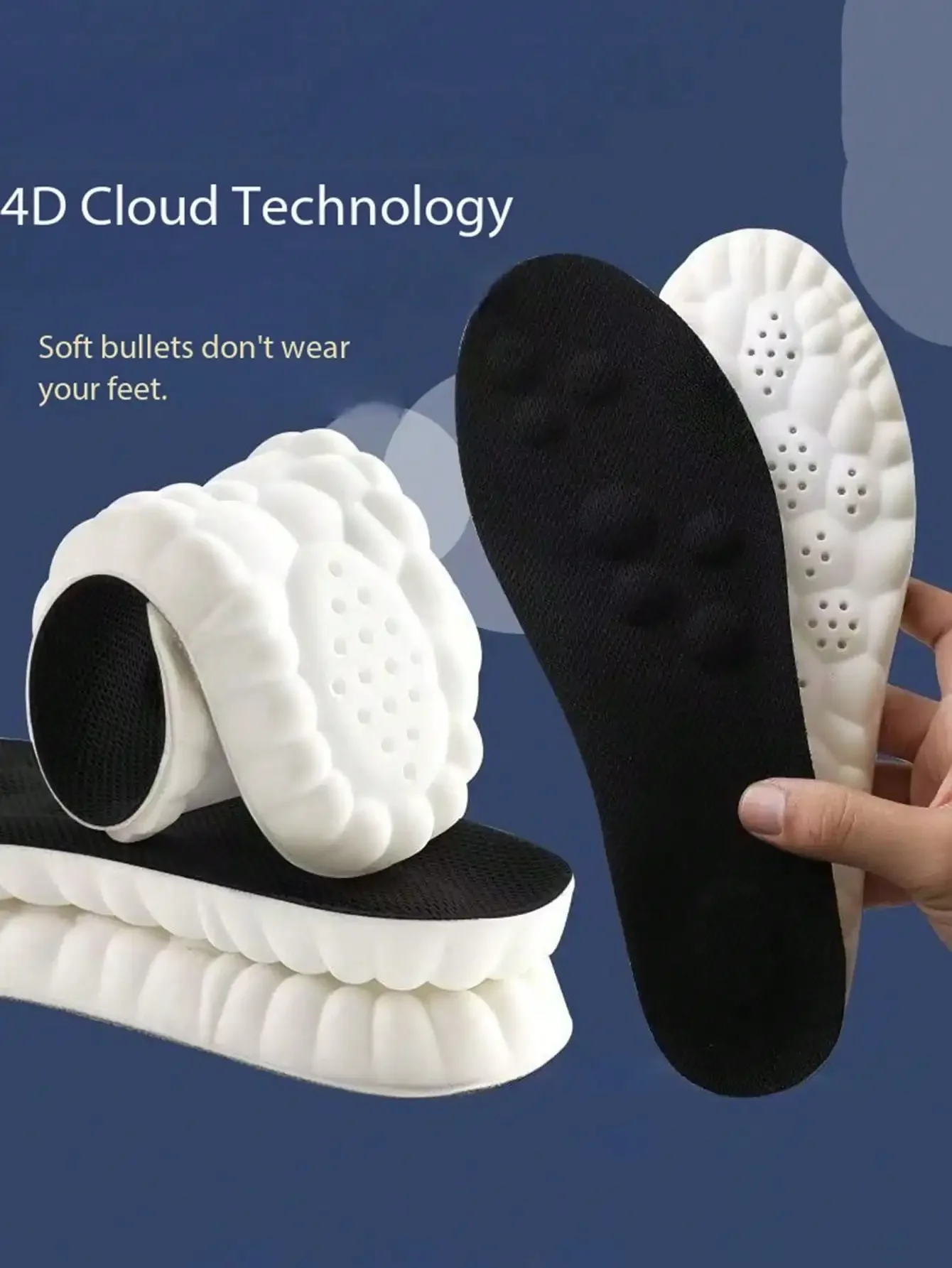 Thick Cushioned Sports Insoles Suitable For Boys And Women, Full-Length, Odor-Resistant, Moisture-Wicking, Breathable, High Elasticity, Shock-Absorbing, Durable, Anti-Pain
Thick Cushioned Sports Insoles Suitable For Boys And Women, Full-Length, Odor-Resistant, Moisture-Wicking, Breathable, High Elasticity, Shock-Absorbing, Durable, Anti-Pain