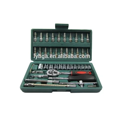 46 Pcs Steel Auto Sleeve Combination Tool Wrench Set of Hardware Car Repair Tools
46 Pcs Steel Auto Sleeve Combination Tool Wrench Set of Hardware Car Repair Tools