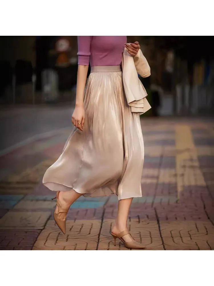 Bright Silk All Season Skirt with Natural Waist for Women Stylish and Versatile
Bright Silk All Season Skirt with Natural Waist for Women Stylish and Versatile