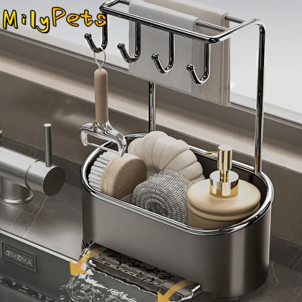 Gunmetal Gray Kitchen Sink Organizer Drainage Base Compact Design Sponge Drainage Rack Functional Design Sleek Modern Look
Gunmetal Gray Kitchen Sink Organizer Drainage Base Compact Design Sponge Drainage Rack Functional Design Sleek Modern Look
