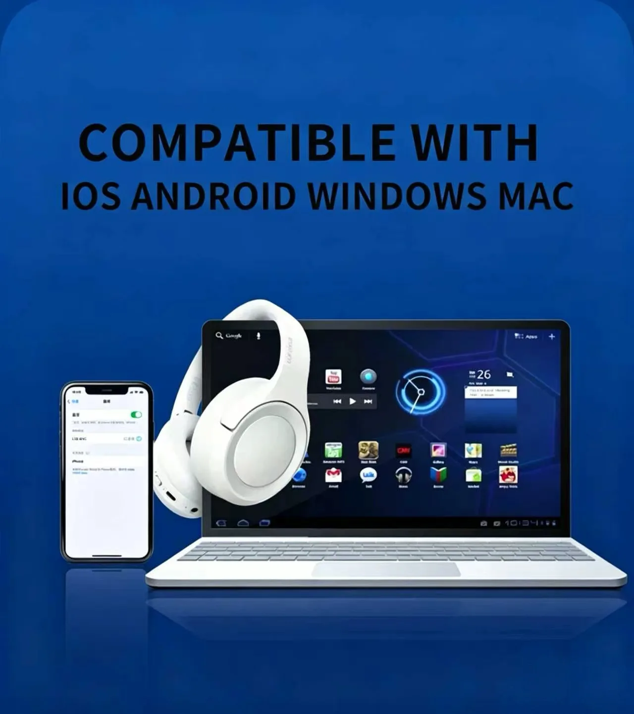 Foldable Over-Ear Bluetooth Headphones Bluetooth 5.4 HiFi Sound Noise Cancelling Wireless Headset for Dual Device Connection
Foldable Over-Ear Bluetooth Headphones Bluetooth 5.4 HiFi Sound Noise Cancelling Wireless Headset for Dual Device Connection