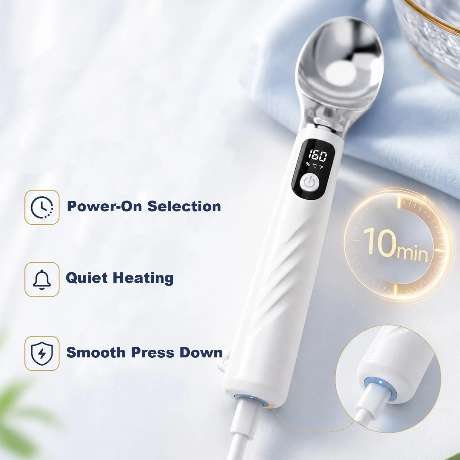 Heating Ice Cream Scoop With Removable Battery Rechargeable Scooper Electric Heated Ice Cream Scoop With LED Display For Yogurt
Heating Ice Cream Scoop With Removable Battery Rechargeable Scooper Electric Heated Ice Cream Scoop With LED Display For Yogurt