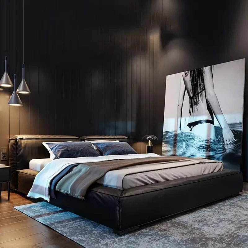 Storage Headboard Double Bed Simple Full Size Design Loft Double Bed King Sleeping European Cama Box Casal Bedroom Furniture
Storage Headboard Double Bed Simple Full Size Design Loft Double Bed King Sleeping European Cama Box Casal Bedroom Furniture
