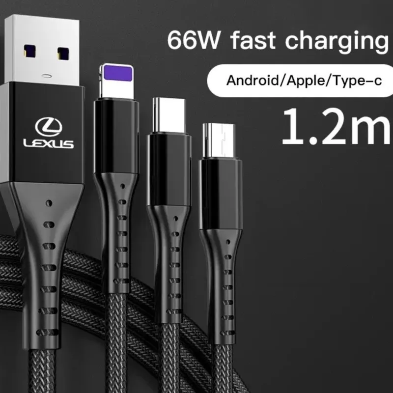 Car Three-in-One Fast Charge Line Auto Accessories For Lexus CT ES GS NX IS250 CT200h IS300h ES300h ERX400h NX300h
Car Three-in-One Fast Charge Line Auto Accessories For Lexus CT ES GS NX IS250 CT200h IS300h ES300h ERX400h NX300h