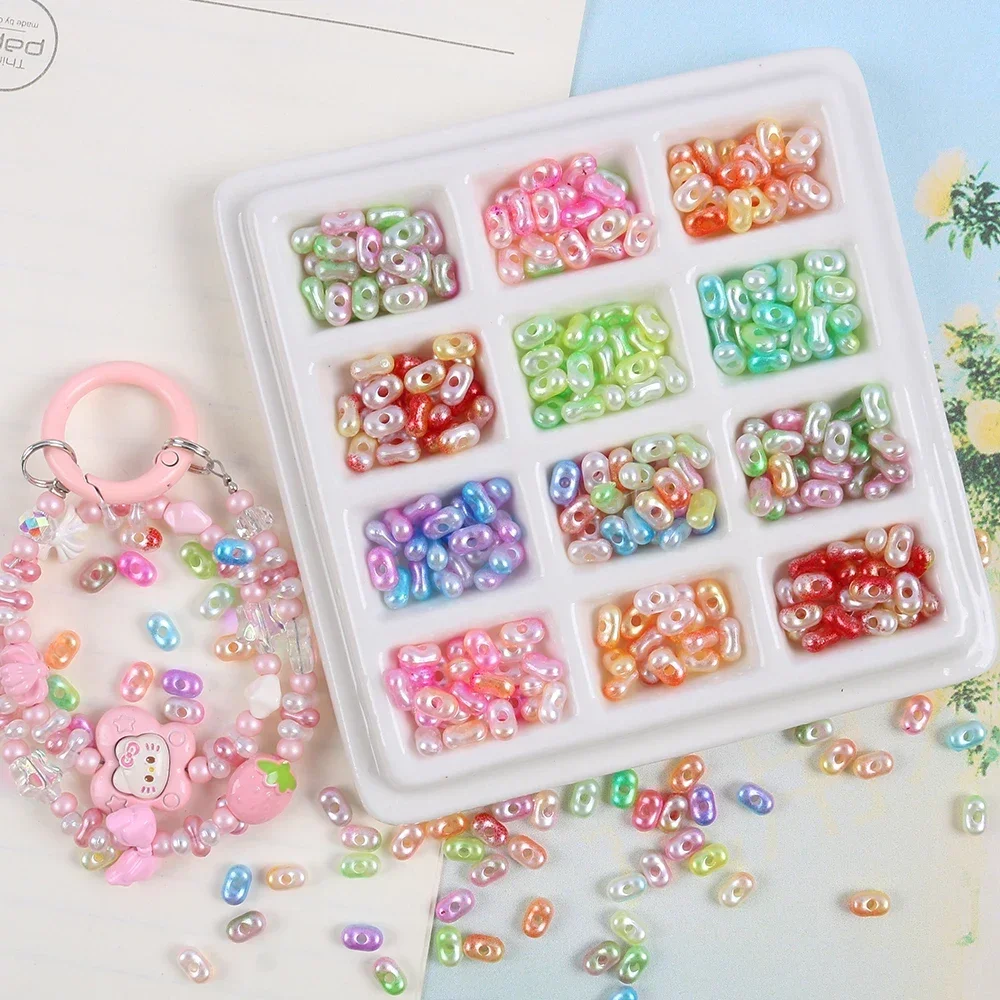 10g 4x6mm Mermaid Gradient Color Acrylic Peanut Bead High Gloss Dual Color DIY Handmade Jewelry Straight Hole Bead Material
10g 4x6mm Mermaid Gradient Color Acrylic Peanut Bead High Gloss Dual Color DIY Handmade Jewelry Straight Hole Bead Material