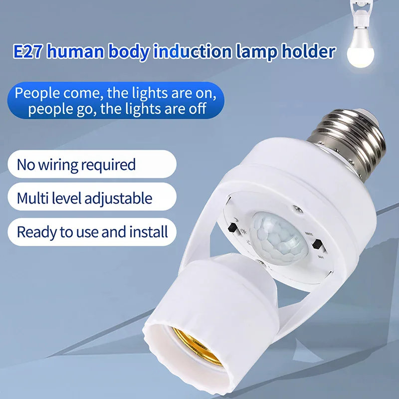 360 Degrees Human Induction Motion Sensor Lamp Socket Base AC85-265V Delay Time Switch E27 Base Holder Socket Adapter
360 Degrees Human Induction Motion Sensor Lamp Socket Base AC85-265V Delay Time Switch E27 Base Holder Socket Adapter