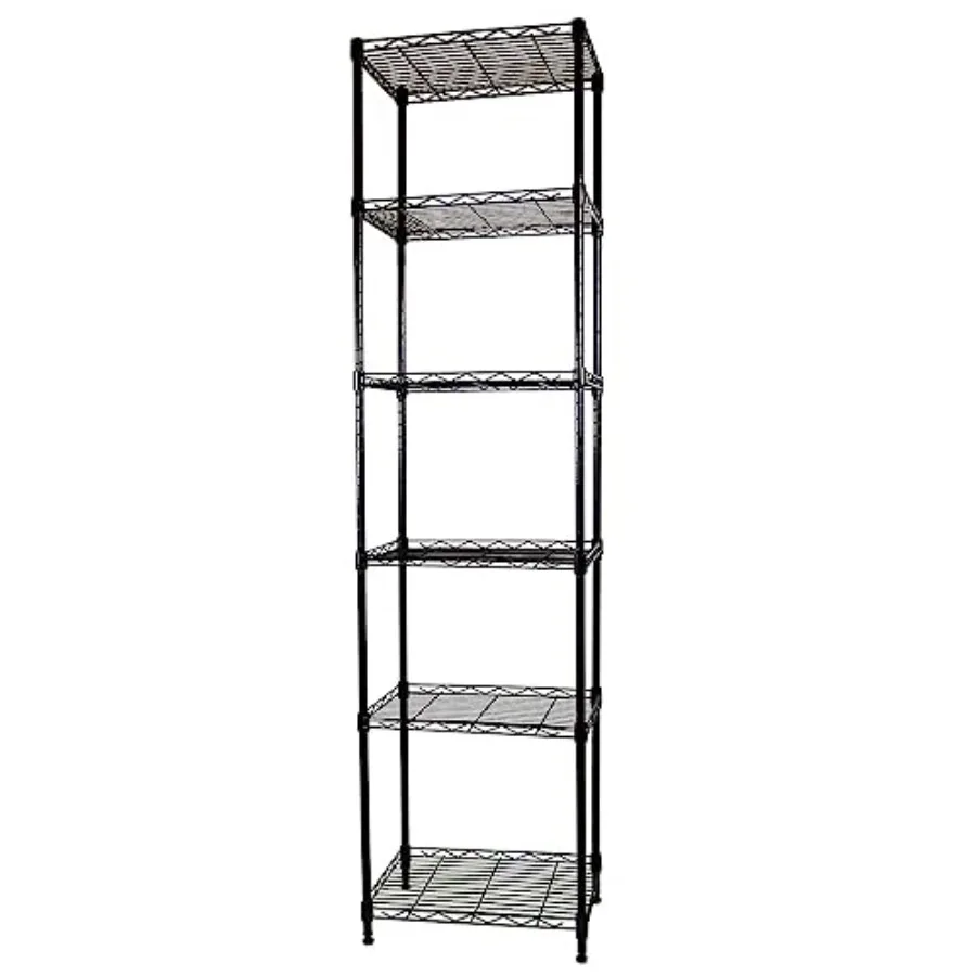 6-Tier Wire Shelving Adjustable Shelves Unit Metal Storage Rack for Laundry Bathroom Kitchen Pantry Closet Organization Black,
6-Tier Wire Shelving Adjustable Shelves Unit Metal Storage Rack for Laundry Bathroom Kitchen Pantry Closet Organization Black,