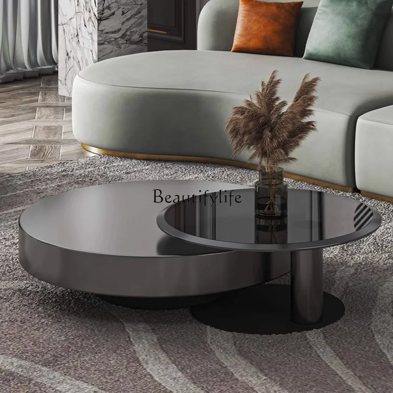 Italian light luxury stainless steel coffee table modern simple living room home tempered glass
Italian light luxury stainless steel coffee table modern simple living room home tempered glass