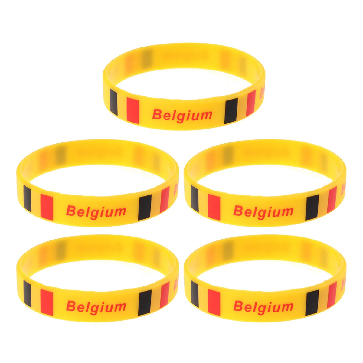 5Pcs Silicone Wristband Country Flag Printed Sports Bracelet for Football Match Games Belgium Team National Flag
5Pcs Silicone Wristband Country Flag Printed Sports Bracelet for Football Match Games Belgium Team National Flag