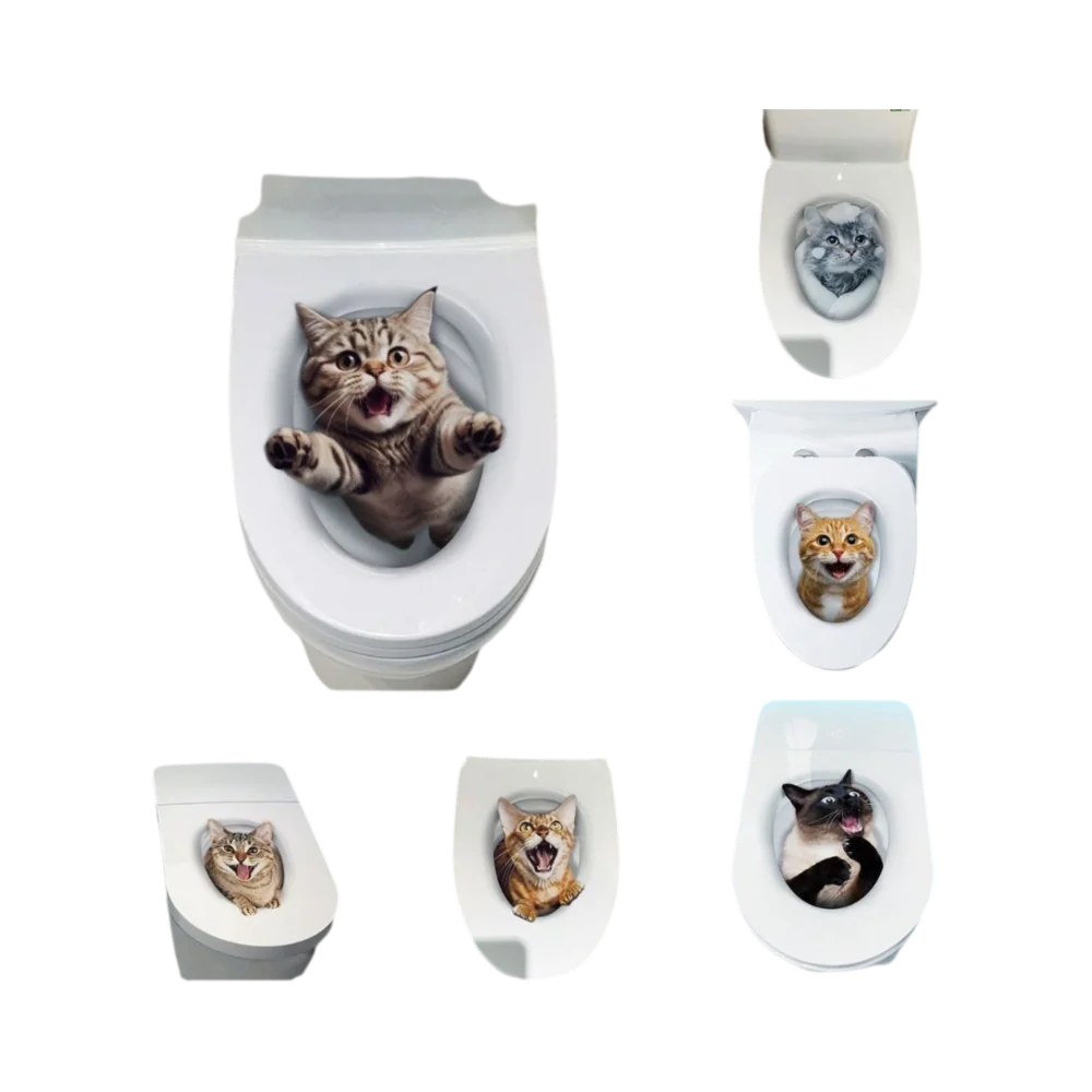 Funny PVC Toilet Stickers 3D Cat Dog Waterproof Wall Sticker Self-adhesive Toilet Seat Decals Home Decoration
Funny PVC Toilet Stickers 3D Cat Dog Waterproof Wall Sticker Self-adhesive Toilet Seat Decals Home Decoration