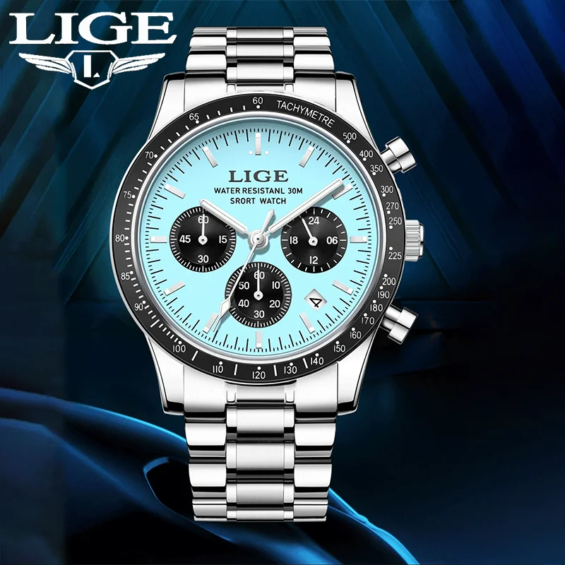 LIGE Men Luxury Watches Luminous Calendar Business Quartz Watch Mens Top Brand Sport Waterproof Stainless Steel Man Wristwatches
LIGE Men Luxury Watches Luminous Calendar Business Quartz Watch Mens Top Brand Sport Waterproof Stainless Steel Man Wristwatches