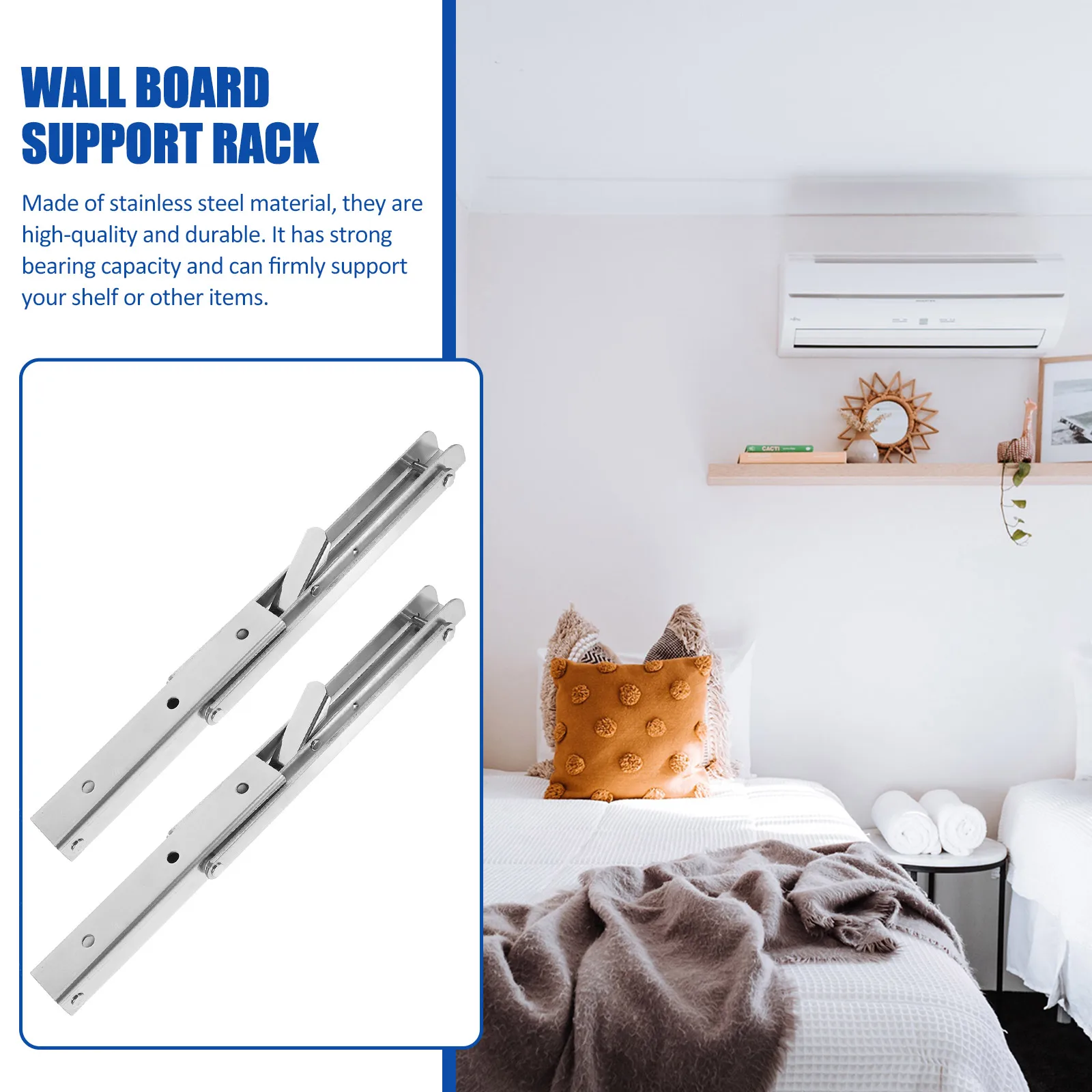 2Pcs Stainless Steel Triangle Brackets Foldable Shelf Supports Wall Mount Heavy Duty Collapsible Rack Easy Installation 
2Pcs Stainless Steel Triangle Brackets Foldable Shelf Supports Wall Mount Heavy Duty Collapsible Rack Easy Installation