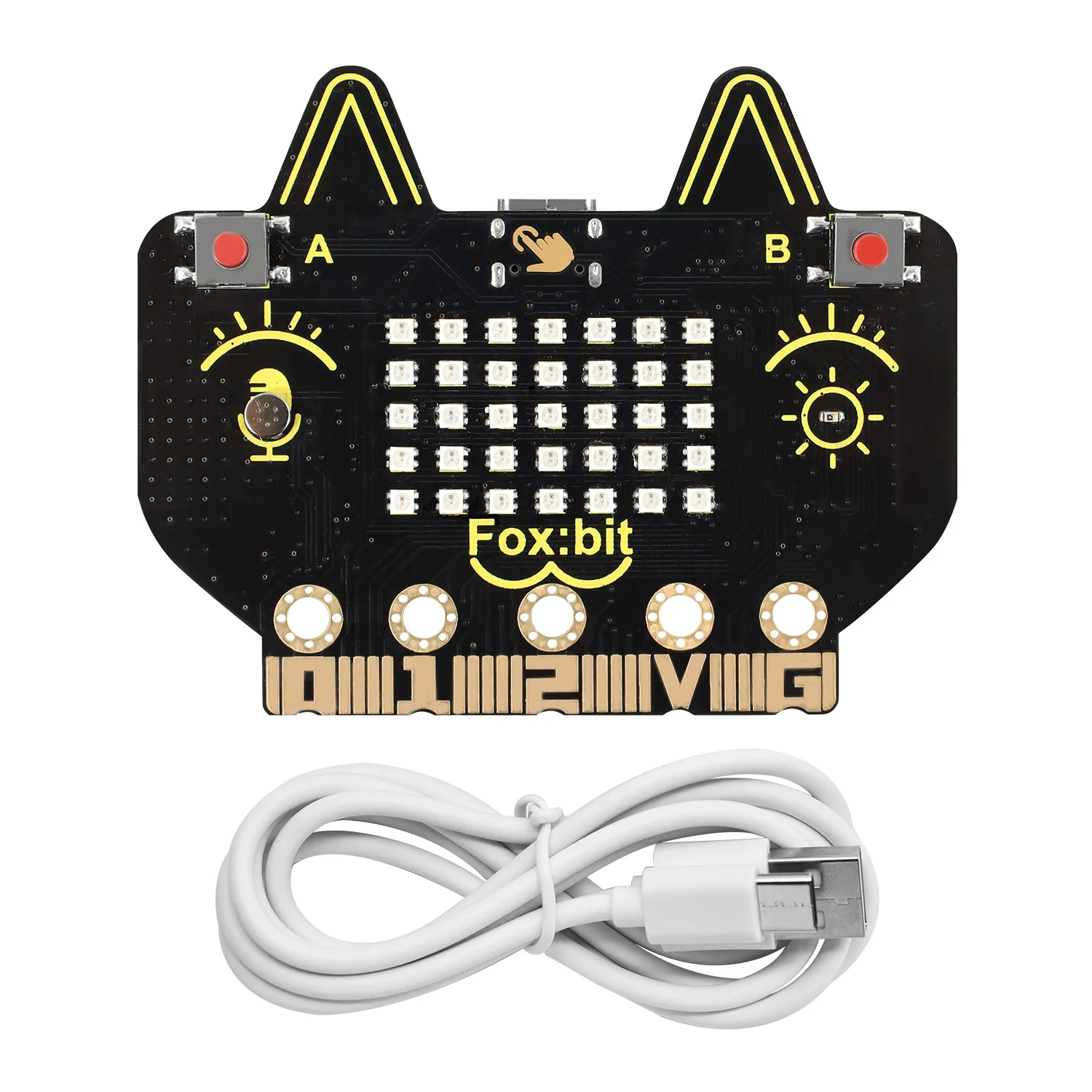 Kidsbits IOT Fox:bit ESP32-WROOM Макетная плата с встроенным USB-разъемом типа C и Wi-Fi для Arduino IDE Программирование на Python
Kidsbits IOT Fox:bit ESP32-WROOM Макетная плата с встроенным USB-разъемом типа C и Wi-Fi для Arduino IDE Программирование на Python