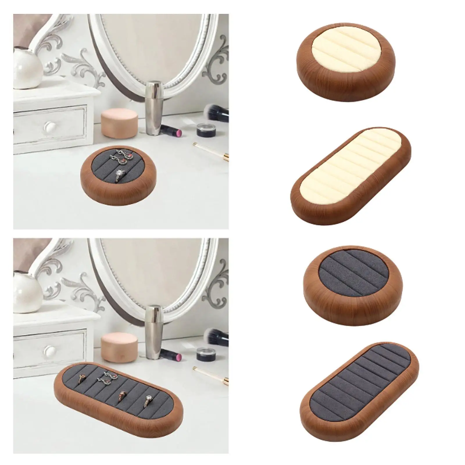 Ring Organizer Tray Display Case Jewelry Ring Display Tray for Women Wooden Earring Holder for Counter Show Vendor Home Desk
Ring Organizer Tray Display Case Jewelry Ring Display Tray for Women Wooden Earring Holder for Counter Show Vendor Home Desk