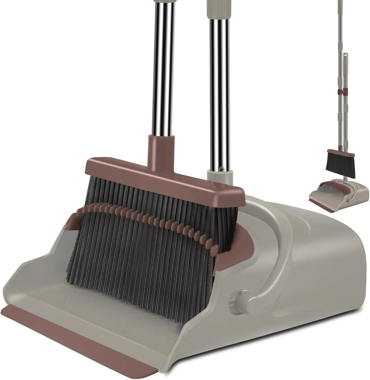 Self-Cleaning Broom & Dustpan Set, Long Handle Stand Up, Pet Hair, Home Use
Self-Cleaning Broom & Dustpan Set, Long Handle Stand Up, Pet Hair, Home Use