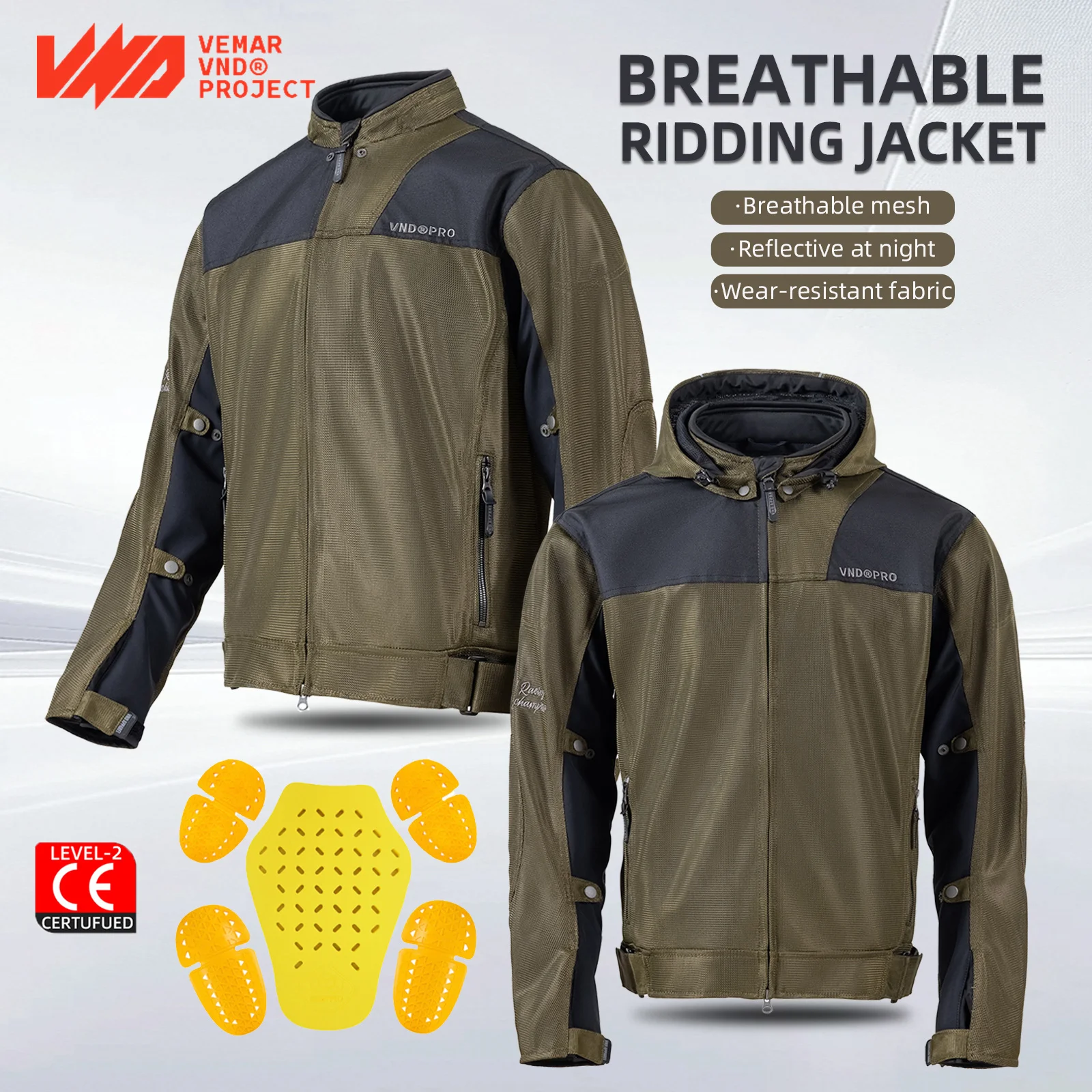 Men Summer Motorcycle Touring Riding Suit Motocross Jacket Detachable Windproof Hood&CE2 Protection Gear High-Density 300D Nylon
Men Summer Motorcycle Touring Riding Suit Motocross Jacket Detachable Windproof Hood&CE2 Protection Gear High-Density 300D Nylon