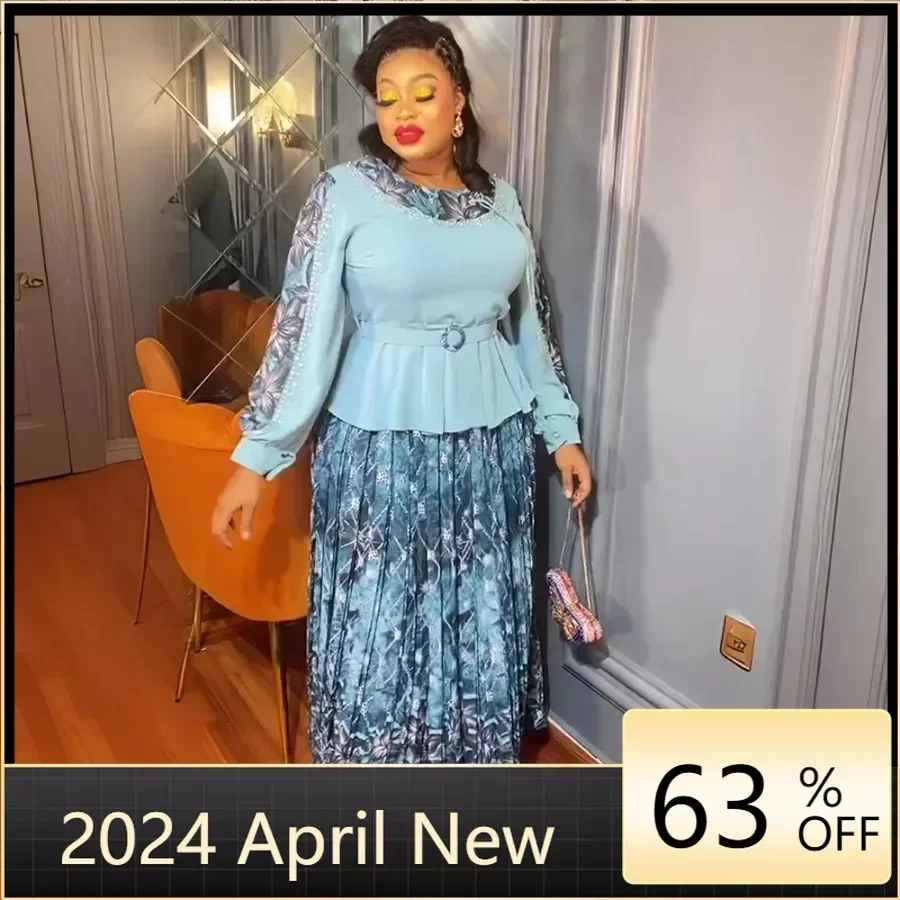 African Clothes for Women 2 PCS Sets Tops And Skirts Suits Dashiki Ankara Turkey Outfits Gown Plus Size Wedding Party Dresses
African Clothes for Women 2 PCS Sets Tops And Skirts Suits Dashiki Ankara Turkey Outfits Gown Plus Size Wedding Party Dresses