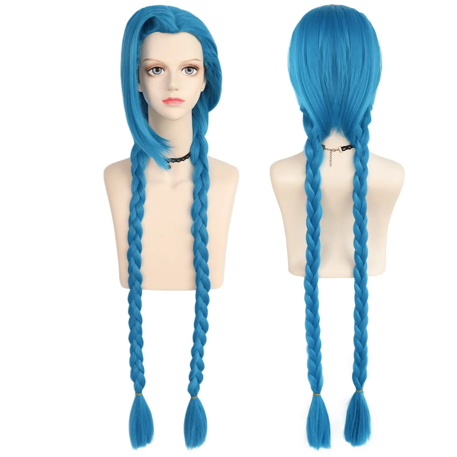 LOL Game Jinx Cosplay Costume Wig Blue Braided Cosplay Wig for Women Halloween Costume Anime Party
LOL Game Jinx Cosplay Costume Wig Blue Braided Cosplay Wig for Women Halloween Costume Anime Party