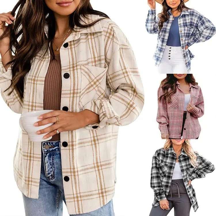 Женские Thiened Plaid irt Long Sve Street Sle, свободный крой из полиэстера с геометрическим узором, устойчивый к деформации
Женские Thiened Plaid irt Long Sve Street Sle, свободный крой из полиэстера с геометрическим узором, устойчивый к деформации