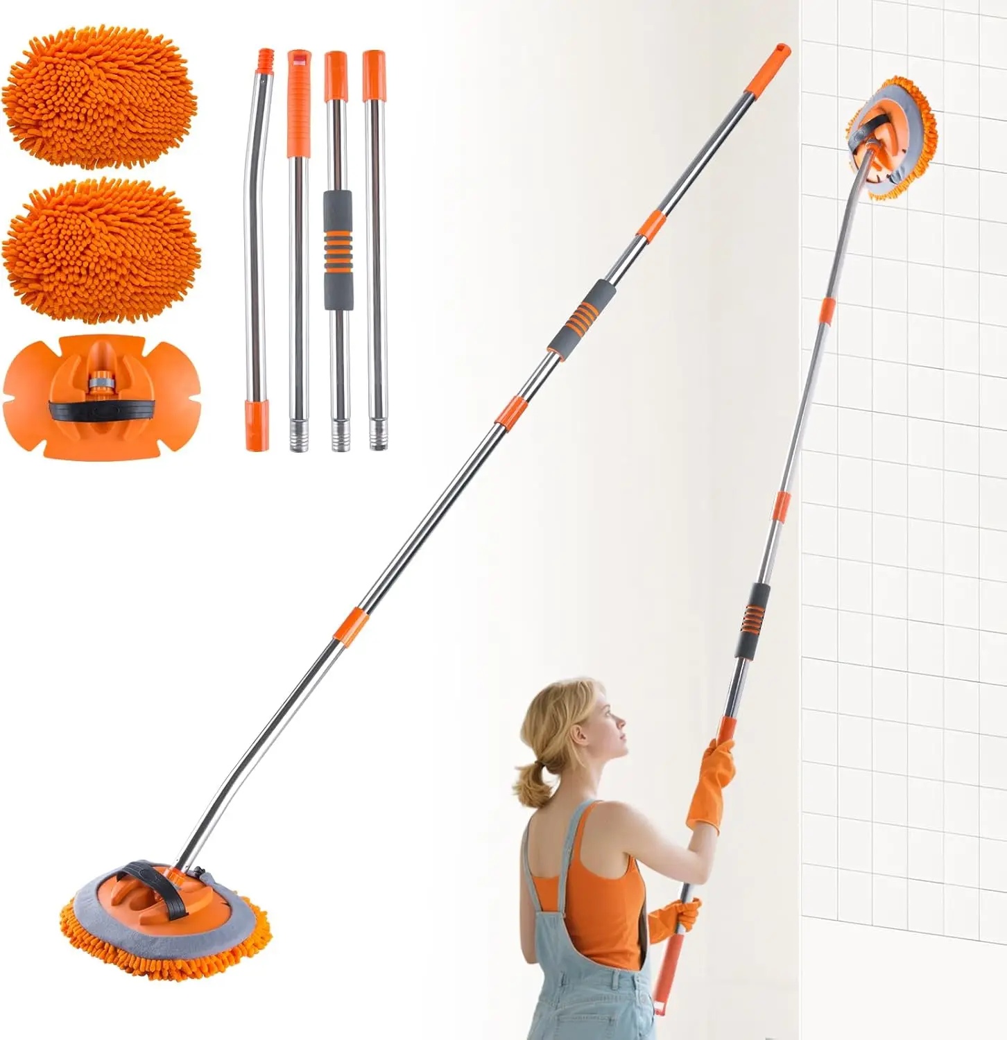 Wall Cleaner Mop with Long Handle, Labor-Saving Elbow for Multi-Surface Cleaning on Walls, Floors, and Windows
Wall Cleaner Mop with Long Handle, Labor-Saving Elbow for Multi-Surface Cleaning on Walls, Floors, and Windows