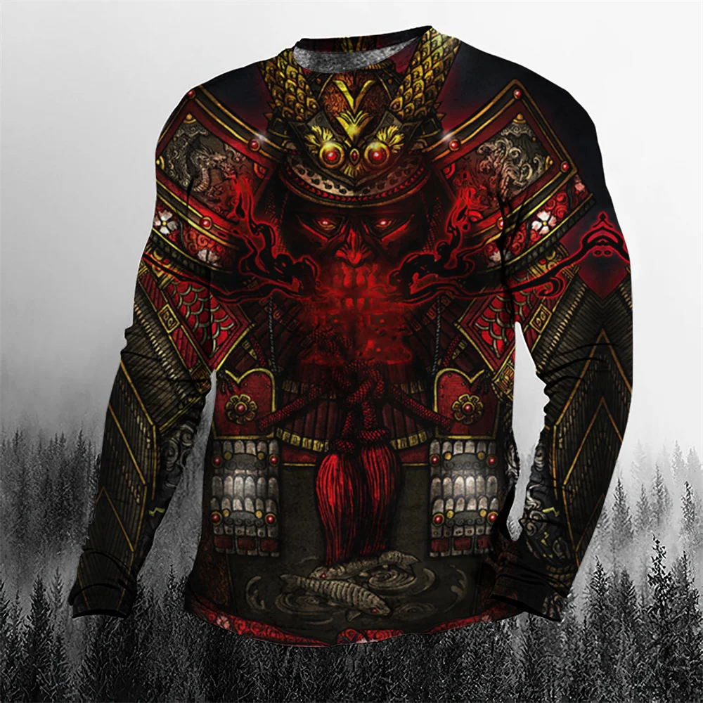 Japanese Samurai Pattern T-Shirt For Men Retro 3D Printed T Shirts Summer Casual Harajuku Loose Tees O-Neck Tops Long Sleeves
Japanese Samurai Pattern T-Shirt For Men Retro 3D Printed T Shirts Summer Casual Harajuku Loose Tees O-Neck Tops Long Sleeves