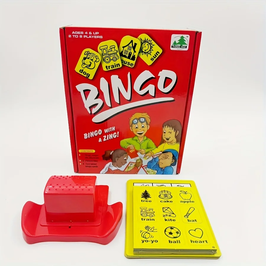 Бинго — настольная игра, подходящая для 2-8 игроков, включает в себя изображение плитки и двусторонние карты бинго.
Бинго — настольная игра, подходящая для 2-8 игроков, включает в себя изображение плитки и двусторонние карты бинго.